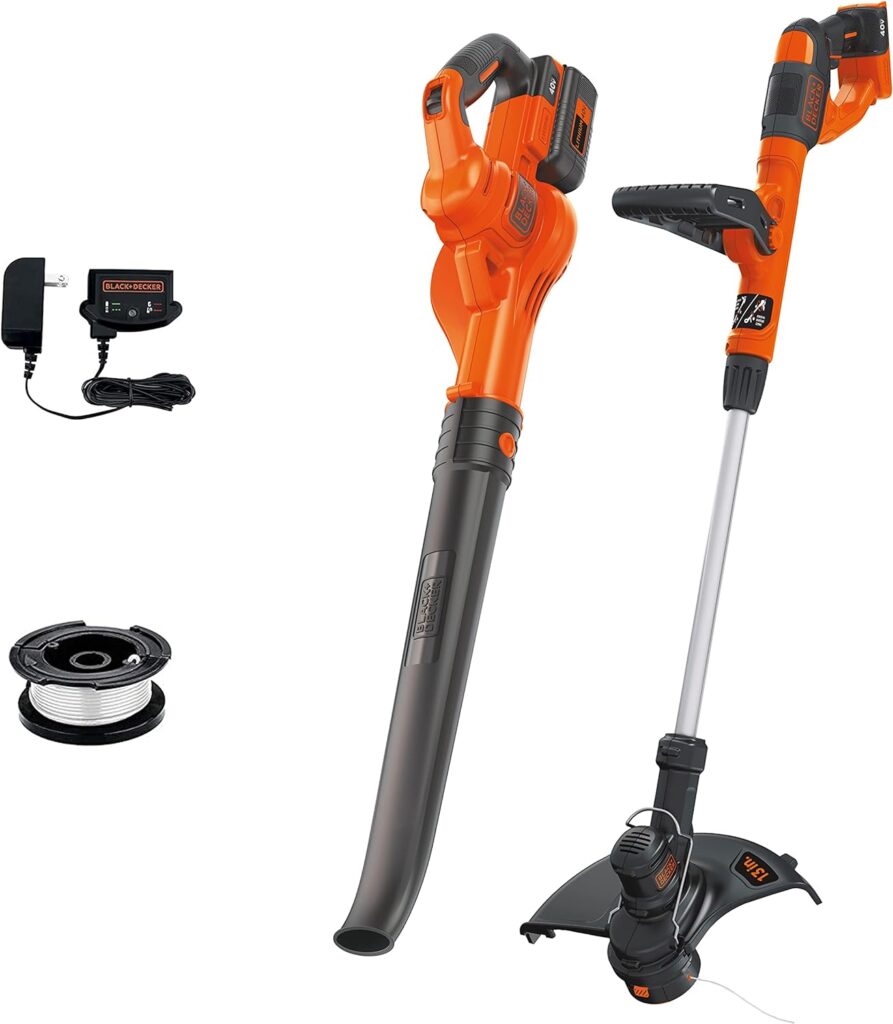 BLACK+DECKER 40V Max Cordless Sweeper  String Trimmer Combo Kit (LCC340C)