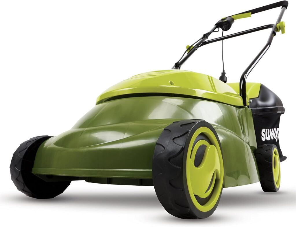 Sun Joe MJ401E-PRO Electric Lawn Mower w/Collapsible Handle, 3-Position Height Control, 10.6-Gallon Bag and Side Discharge Chute, 14/13 Amp, Green Sun Joe MJ401E-PRO Electric Lawn Mower w/Collapsible Handle, 3-Position Height Control, 10.6-Gallon Bag and Side Discharge Chute, 14/13 Amp, Green