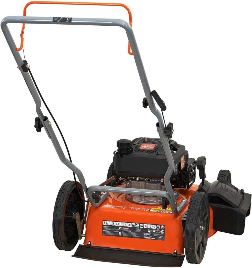 YARDMAX 21 in. 170cc 2-in-1 Gas Walk Behind Push Lawn Mower with High Rear Wheels  Briggs  Stratton 100005 SAE 30W Engine Oil - 18 Oz